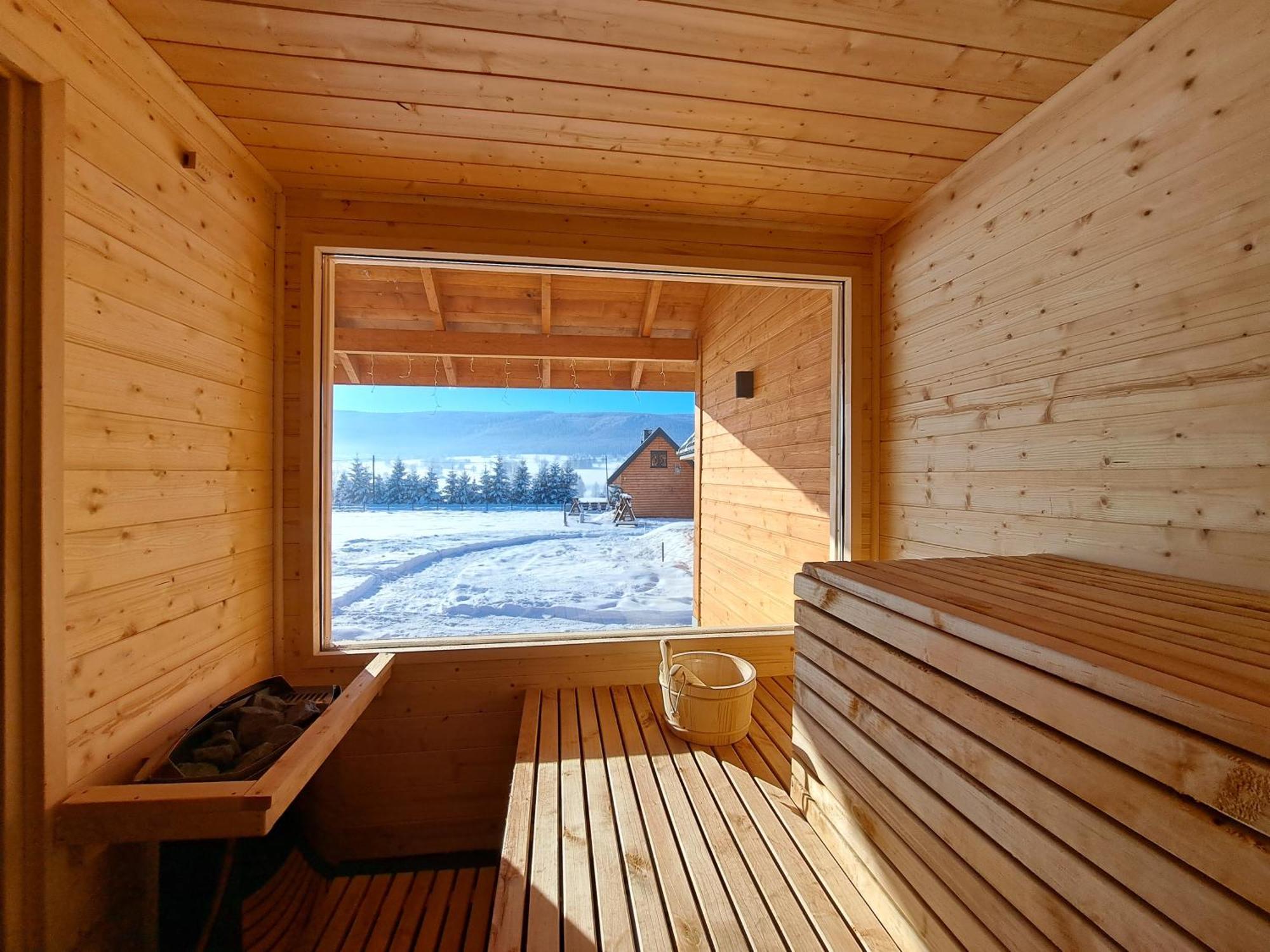 Osada Orlica Klimatyczne Domki Z Widokiem Na Gory I Termalnym Spa Sauna Jacuzzi 4 Km Od Zieleniec Ski Arena Lasowka Buitenkant foto