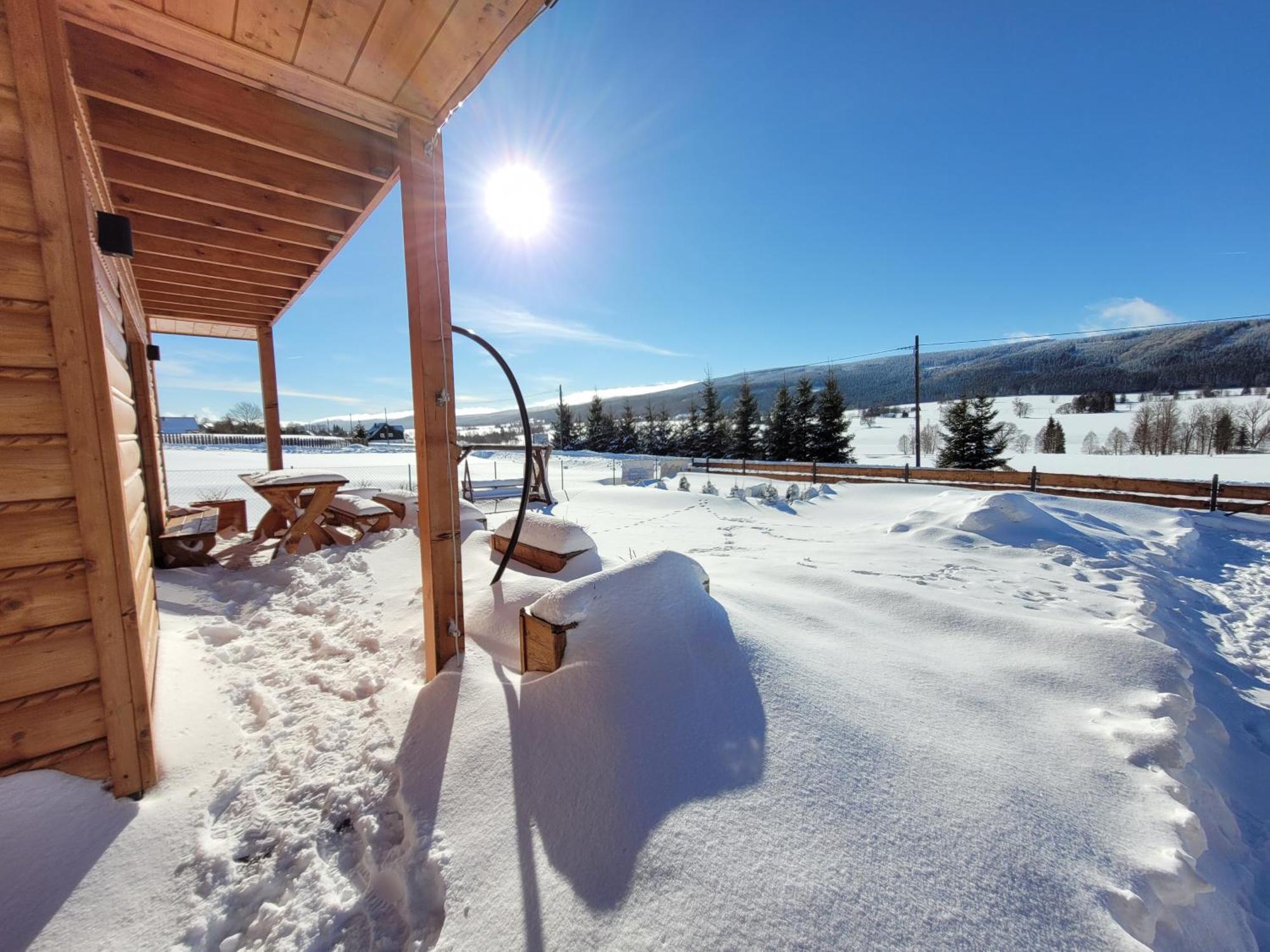 Osada Orlica Klimatyczne Domki Z Widokiem Na Gory I Termalnym Spa Sauna Jacuzzi 4 Km Od Zieleniec Ski Arena Lasowka Buitenkant foto